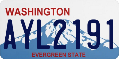 WA license plate AYL2191