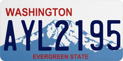 WA license plate AYL2195