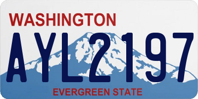 WA license plate AYL2197