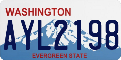 WA license plate AYL2198