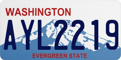 WA license plate AYL2219
