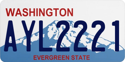 WA license plate AYL2221