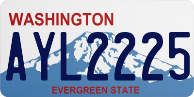 WA license plate AYL2225