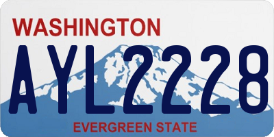 WA license plate AYL2228
