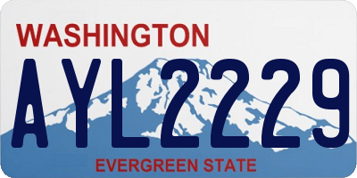 WA license plate AYL2229