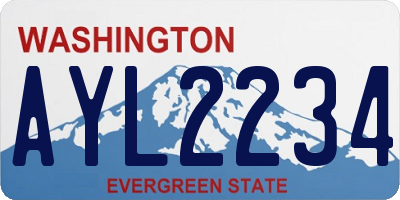 WA license plate AYL2234