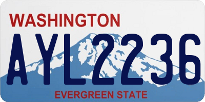 WA license plate AYL2236