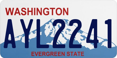 WA license plate AYL2241