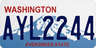 WA license plate AYL2244