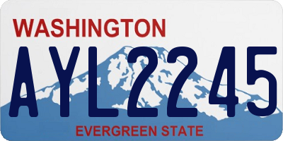 WA license plate AYL2245