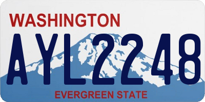 WA license plate AYL2248