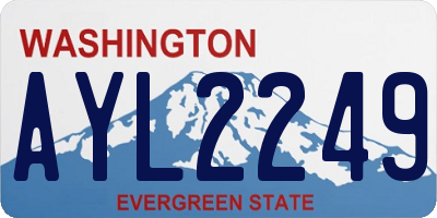 WA license plate AYL2249