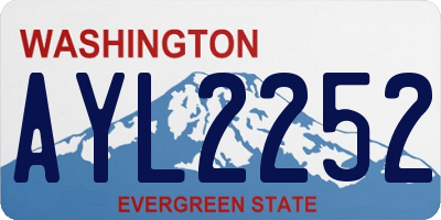 WA license plate AYL2252