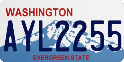WA license plate AYL2255