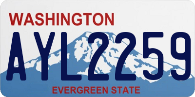 WA license plate AYL2259