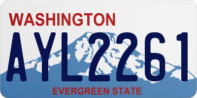 WA license plate AYL2261
