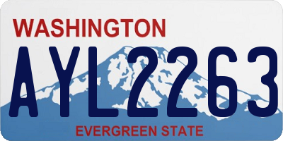 WA license plate AYL2263