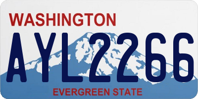 WA license plate AYL2266
