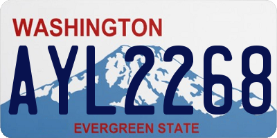 WA license plate AYL2268