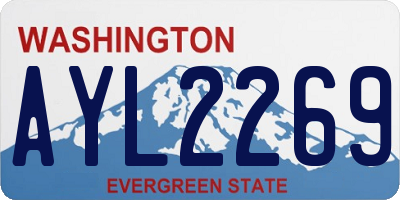 WA license plate AYL2269