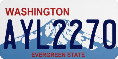 WA license plate AYL2270