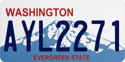 WA license plate AYL2271