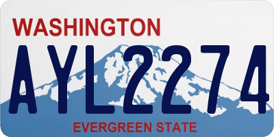 WA license plate AYL2274