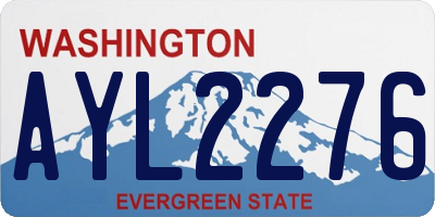 WA license plate AYL2276