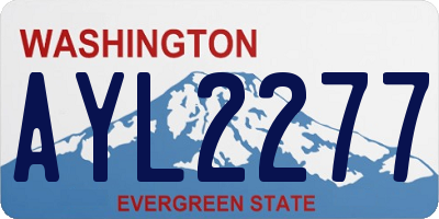 WA license plate AYL2277