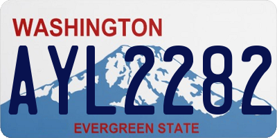 WA license plate AYL2282
