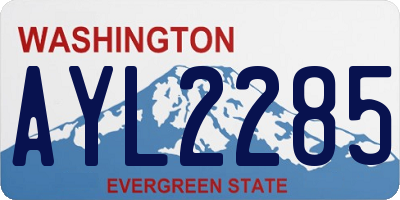 WA license plate AYL2285