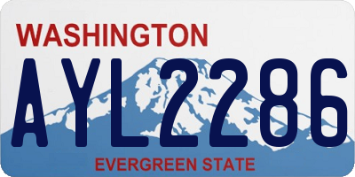 WA license plate AYL2286