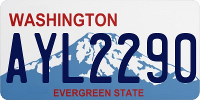 WA license plate AYL2290