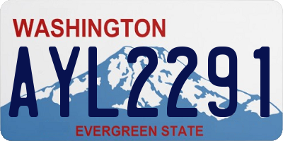 WA license plate AYL2291