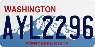 WA license plate AYL2296