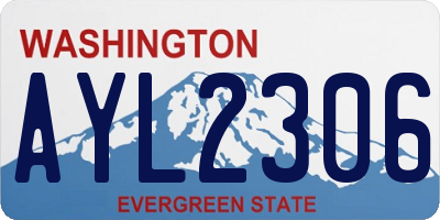WA license plate AYL2306