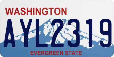 WA license plate AYL2319