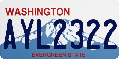 WA license plate AYL2322
