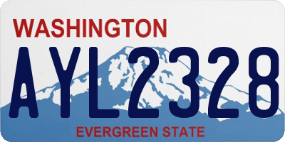 WA license plate AYL2328