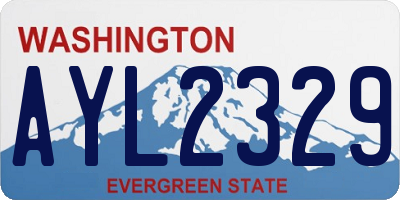 WA license plate AYL2329