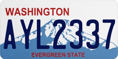 WA license plate AYL2337