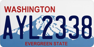 WA license plate AYL2338