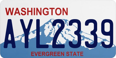 WA license plate AYL2339
