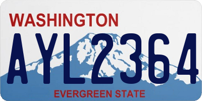 WA license plate AYL2364