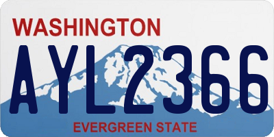 WA license plate AYL2366