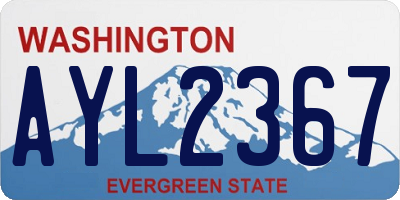 WA license plate AYL2367