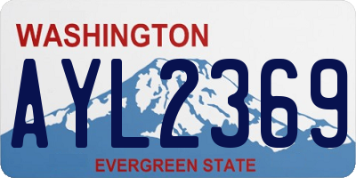 WA license plate AYL2369