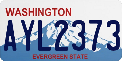 WA license plate AYL2373
