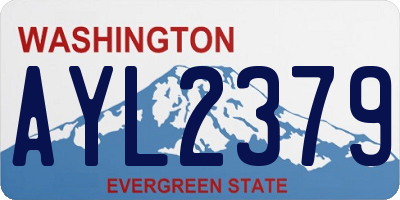 WA license plate AYL2379