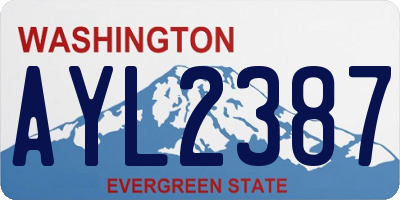 WA license plate AYL2387